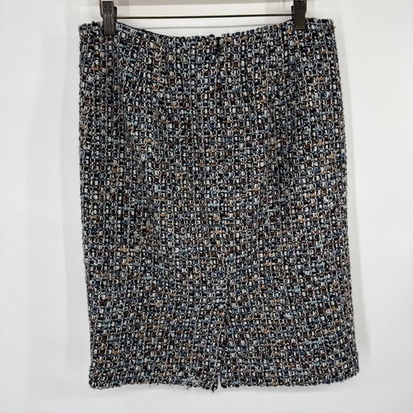 Talbots Womens Tweed Skirt Size 8 Multi-Color Wool Blend Fully Lined - Picture 8 of 10